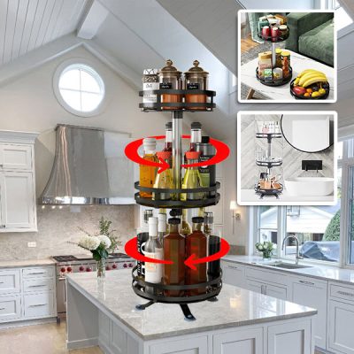 360° otočný kovový organizér (3 úrovne) | SPINSTORE